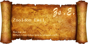 Zsoldos Emil névjegykártya